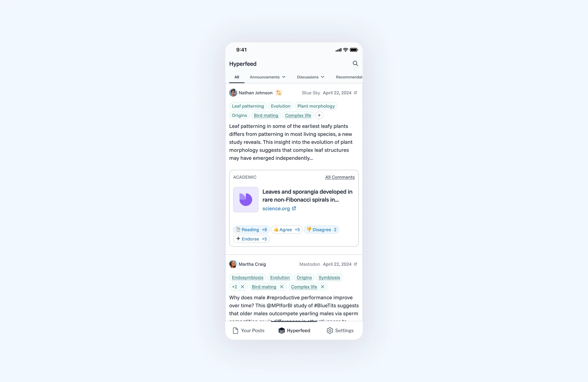 Screenshot of Hyperfeed